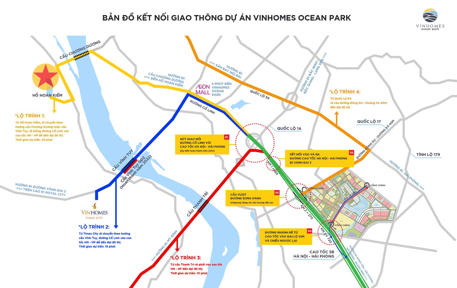 Vị trí Vinhomes Ocean Park 1 - Gia Lâm, Hà Nội